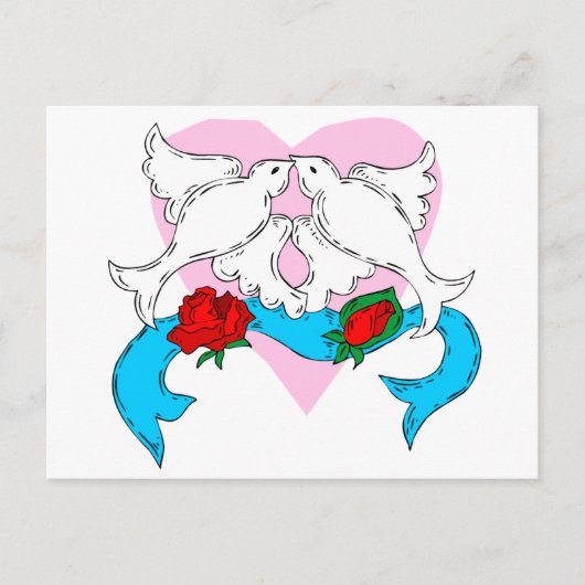 Dove Wedding Decoration Briefkaart (Voorkant)