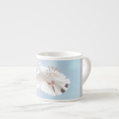 Dove White Feather Flying Bird Fotografie Espresso Kop (Voorkant rechts)