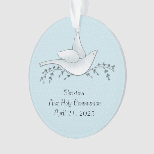 Dove with Branches, Blue, First Community Ornament (voorkant)