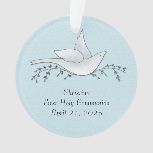 Dove with Branches, Blue, First Community Ornament (voorkant)