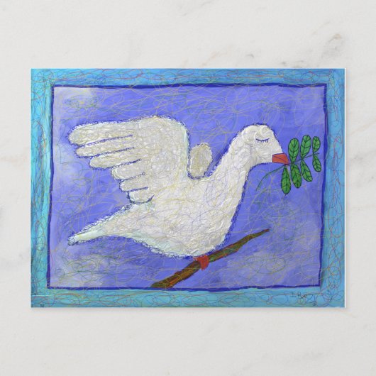 Dove with Olive Branch Briefkaart (Voorkant)
