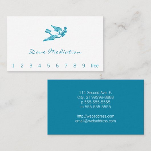 Dove with Olive Branch Visitekaartje (Voorkant / Achterkant)