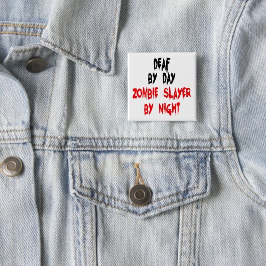 dove zombiedoder vierkante button 5,1 cm (In situ)