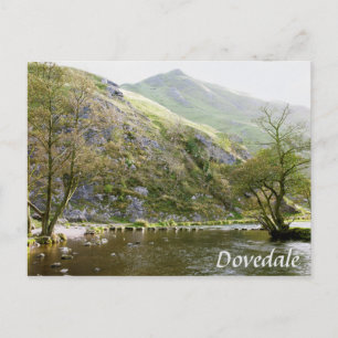 Dovedale Derbyshire, Peak District souvenir foto Briefkaart