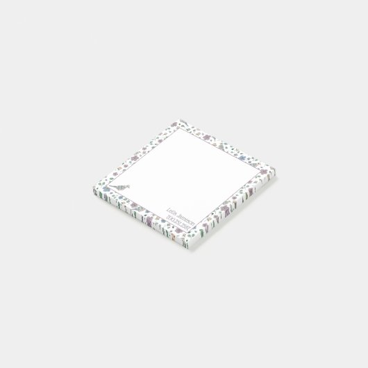 Doven en bloemen post-it® notes (Schuin)