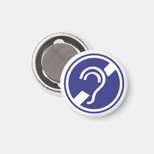 Doven, slechthorend, doofheid, egel-onderscheiding magneet (Voorkant / Achterkant)