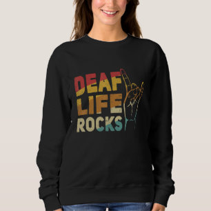 Doveng leven rockt Handgebaar Taal ASL Hand gebaar Trui