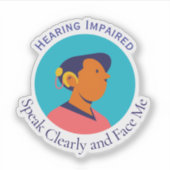 dovenpersoonssymbool sticker (Voorkant)