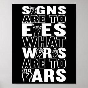 Doventaalbewustzijn Asl Gebarentaal Amerikaanse Ge Poster