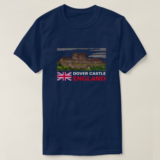 DOVER CASTLE, ENGLAND T-SHIRT (Design voorkant)