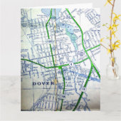 Dover, DE Carte Vintage (Fleur jaune)