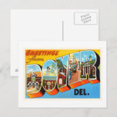 Dover Delaware DE Old Vintage voyage Carte postale (Devant / Derrière)
