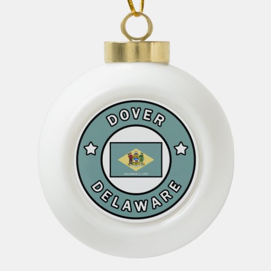 Dover Delaware Keramische Bal Ornament (Voorkant)