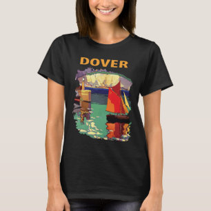 Dover Engeland Kliffen Retro Reis T-Shirt
