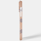 Dover Gray en Metallic Peach Plaid Case-Mate iPhone Case (Achterkant / Links)