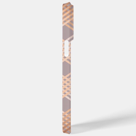 Dover Grijze en Metallic Peach Case-Mate iPhone Case (Achterkant / Rechts)