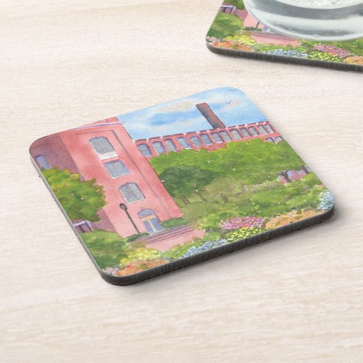 Dover NH Cocheco Mills Courtyard Cork Onderzetters (Linkerzijde)