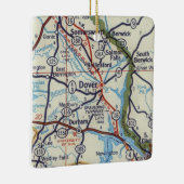 Dover NH kaart Keramisch Ornament (Rechts)