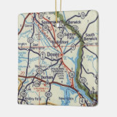 Dover NH kaart Keramisch Ornament (Links)