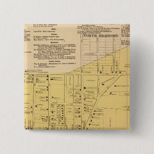 Dover Vierkante Button 5,1 Cm (Voorkant)