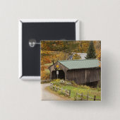 Doverbrug, Vermont, Verenigde Staten Vierkante Button 5,1 Cm (Voorkant /achterkant)