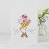 Doves & Bells Flat Holiday Kaart (Staand voorkant)