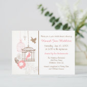 Doves et cages - Invitation de douche nuptiale 3x5 (Debout devant)
