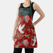 Doves floral Kerstred Schort (Insitu)