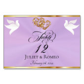 Doves & Hearts - Lavender/Gold Kaart (Voorkant)