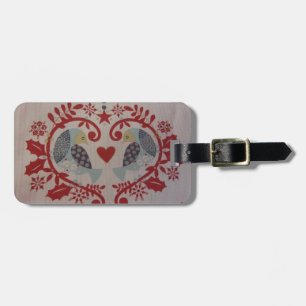 Doves & Hearts - Pennsylvania Dutch Bagagelabel