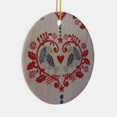 Doves & Hearts - Pennsylvania Dutch Keramisch Ornament (Rechts)