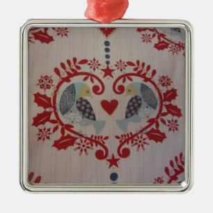 Doves & Hearts - Pennsylvania Dutch Metalen Ornament