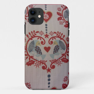 Doves & Hearts - Pennsylvania Dutch Style iPhone 11 Hoesje