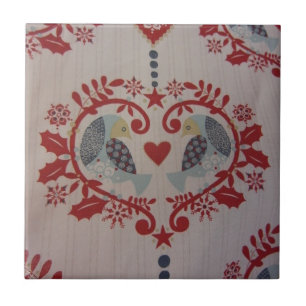 Doves & Hearts - Pennsylvania Dutch Tegeltje