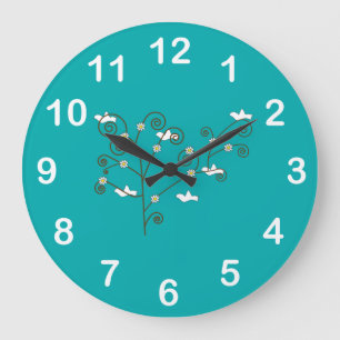 Doves in a Tree Wall Clock Grote Klok