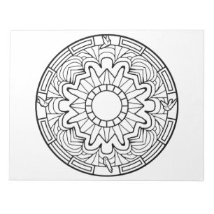 Doves Mandala Coloring Book Pad Notitieblok