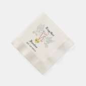 Doves of Love Personalized Napkins Servetten (Hoek)