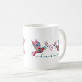 Doves of Peace (Shalom) Mug de café blanc (Devant droit)