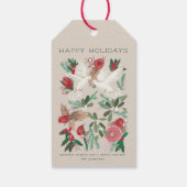 Doves Peace on Earth Kerstmis Cadeaulabel (Achterkant)