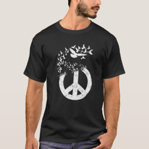 Doves Peace Sign Gift Cute Turtledove Lovers Boy T-shirt