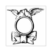 Doves Trouwring & Bow Rubber Art Stamp Rubberstempel (Afrduk)