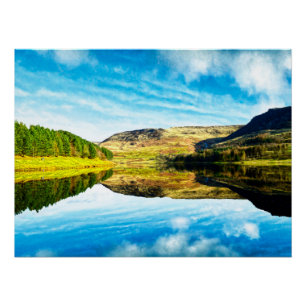 Dovestone Reservoir in het Glossy Poster in de win Perfect Poster