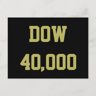 Dow 40000 beurs viering briefkaart