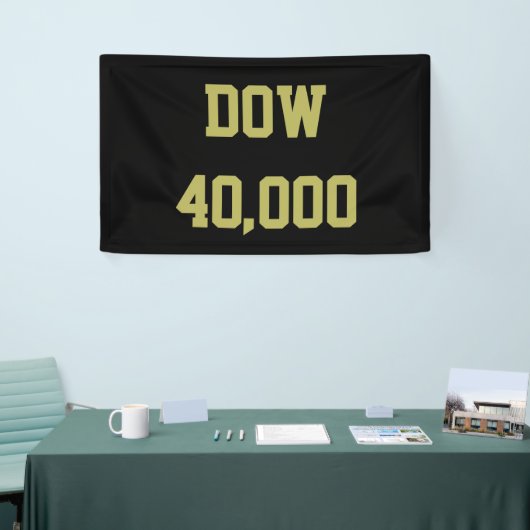 Dow 40000 beurs viering spandoek (Beurs)