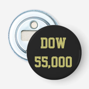 Dow 55.000 Aandelenmarkt Feest Button Flesopener