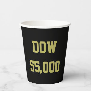 Dow 55.000 Aandelenmarkt Feest Papieren Bekers