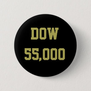Dow 55.000 Aandelenmarkt Feest Ronde Button 5,7 Cm