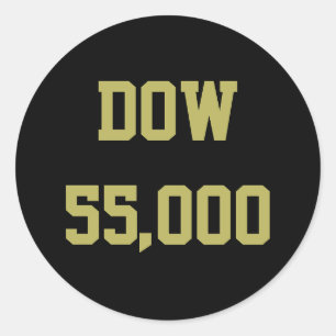 Dow 55.000 Aandelenmarkt Feest Ronde Sticker