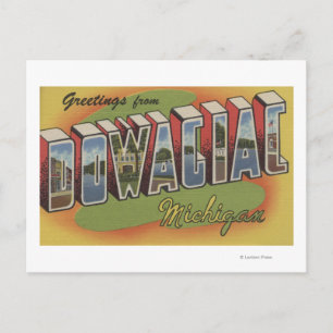 Dowagiac, Michigan - Large Letter Scenes 2 Briefkaart