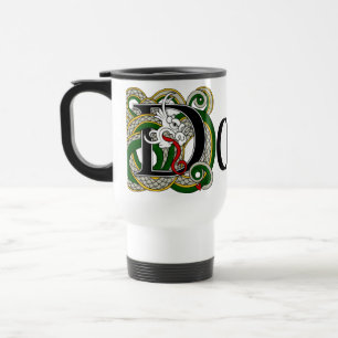 Dowd Celtic Dragon Travel Mug Reisbeker